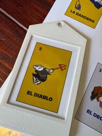 Image 2 of Set 1 - Los Angeles Dodgers Themed Lotería Ornaments/Gift Tag - Perfect Gift for Fans!