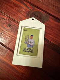 Image 2 of Set 3 - Los Angeles Dodgers Themed Lotería Ornaments/Gift Tag - Perfect Gift for Fans!