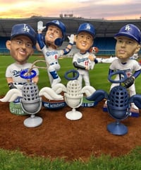 Image 2 of Unique Dodger Fan Gift - 3D Printed Tribute Vin Scully Microphone Ornament