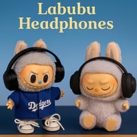 Image 1 of Adorable 3D Printed Mini Headphones for Labubu Dolls – Tiny Tech for Display Fun