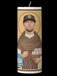 Image 3 of NEW DESIGN - Padres Player Prayer Candles