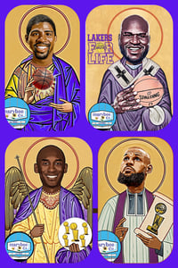 Image 3 of Lakers Legend Player Prayer Candles – Shaq, LeBron, Magic and More