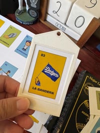 Image 4 of Set 1 - Los Angeles Dodgers Themed Lotería Ornaments/Gift Tag - Perfect Gift for Fans!