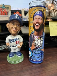 Image 3 of Los Angeles Dodgers Rally Prayer Candles: Pitcher & Catchers Duo