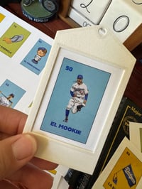 Image 5 of Set 1 - Los Angeles Dodgers Themed Lotería Ornaments/Gift Tag - Perfect Gift for Fans!