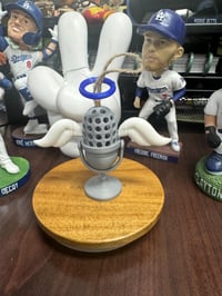 Image 4 of Unique Dodger Fan Gift - 3D Printed Tribute Vin Scully Microphone Ornament