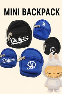 Image 1 of Baseball Inspired Backpack for Labubu Doll |Choose Blue or Black! Perfect for the Baseball Fan in...