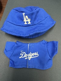 Image 1 of Baseball Inspired Labubu: Uniform, Hat, Ohtani, Freeman, Betts, Blue Crew, Cap