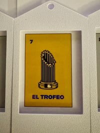 Image 5 of Set 3 - Los Angeles Dodgers Themed Lotería Ornaments/Gift Tag - Perfect Gift for Fans!
