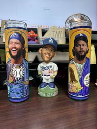 Image 5 of Los Angeles Dodgers Rally Prayer Candles: Pitcher & Catchers Duo