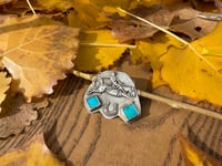 Image 1 of Kingman Turquoise stone horse pendant 