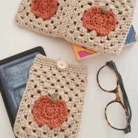 Image 4 of Pumpkin Book and Kindle sleeve Crochet Pattern