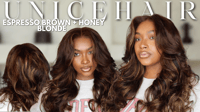 🍯🍫ESPRESSO BROWN + HONEY BLONDE HIGHLIGHTS