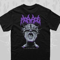 Image 3 of LOST t-shirt / purple & spindle print