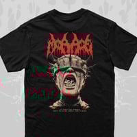 Image 3 of LOST t-shirt / red & wheat print