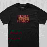 Image 2 of LOST t-shirt / red & wheat print