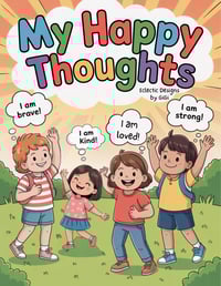 Image 1 of DIGITAL FORMAT: My Happy Thoughts Coloring Book for Kids: Kids Affirmation Activity