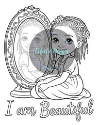 Image 2 of DIGITAL FORMAT: I Am A Masterpiece Coloring Book: Kids Affirmation Activity