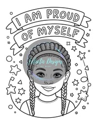 Image 4 of DIGITAL FORMAT: I Am A Masterpiece Coloring Book: Kids Affirmation Activity