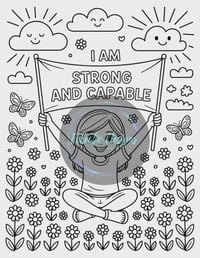 Image 5 of PRINT FORMAT: My Happy Thoughts Coloring Book for Kids: Kids Affirmation Activity.