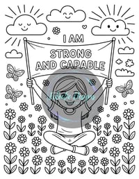 Image 5 of DIGITAL FORMAT: My Happy Thoughts Coloring Book for Kids: Kids Affirmation Activity