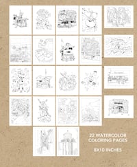 Image 4 of Watercolor Coloring Sheets