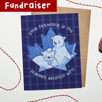Image 1 of CHARITY FUNDRAISER | Polar Bear Holiday Card | BullyingCanada Christmas Cards | Blank Inside