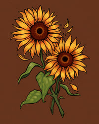 Image 2 of Sunflowers 5x7 Print