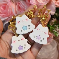 Image 1 of Ghost Gumdrop Kitty Cookie Keychain