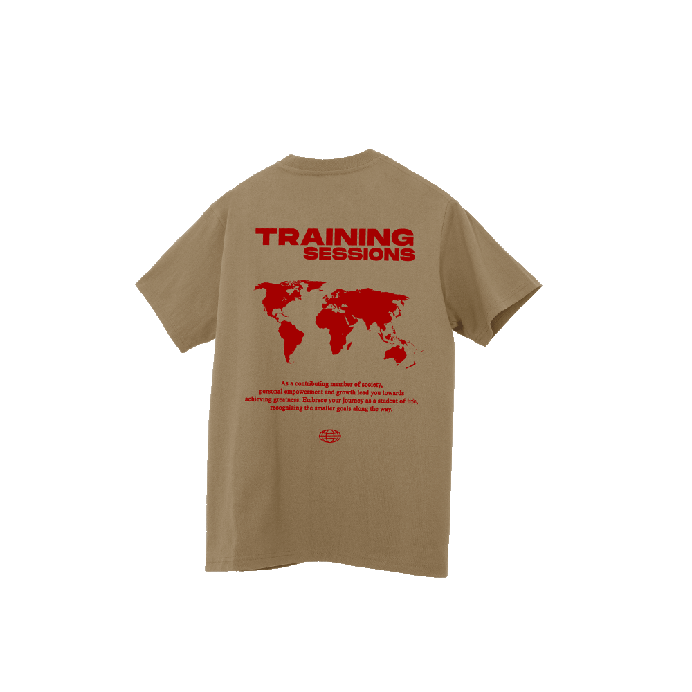 Image of Khaki Training Sessions Tee (PRE ORDER ONLY)