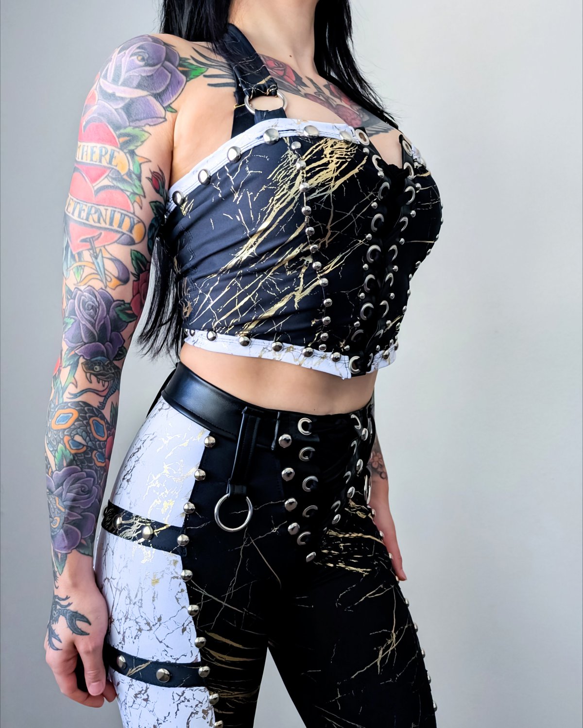 Liquid Marble Angled Bustier