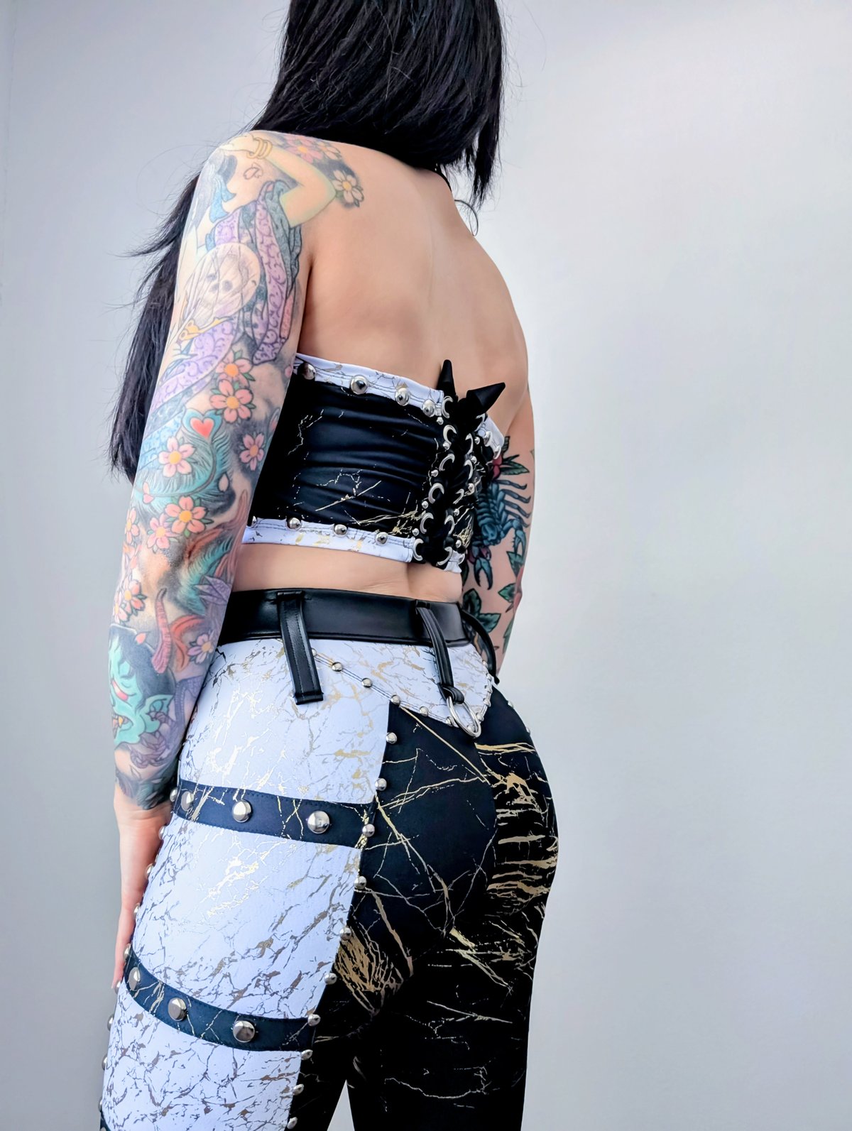 Liquid Marble Angled Bustier