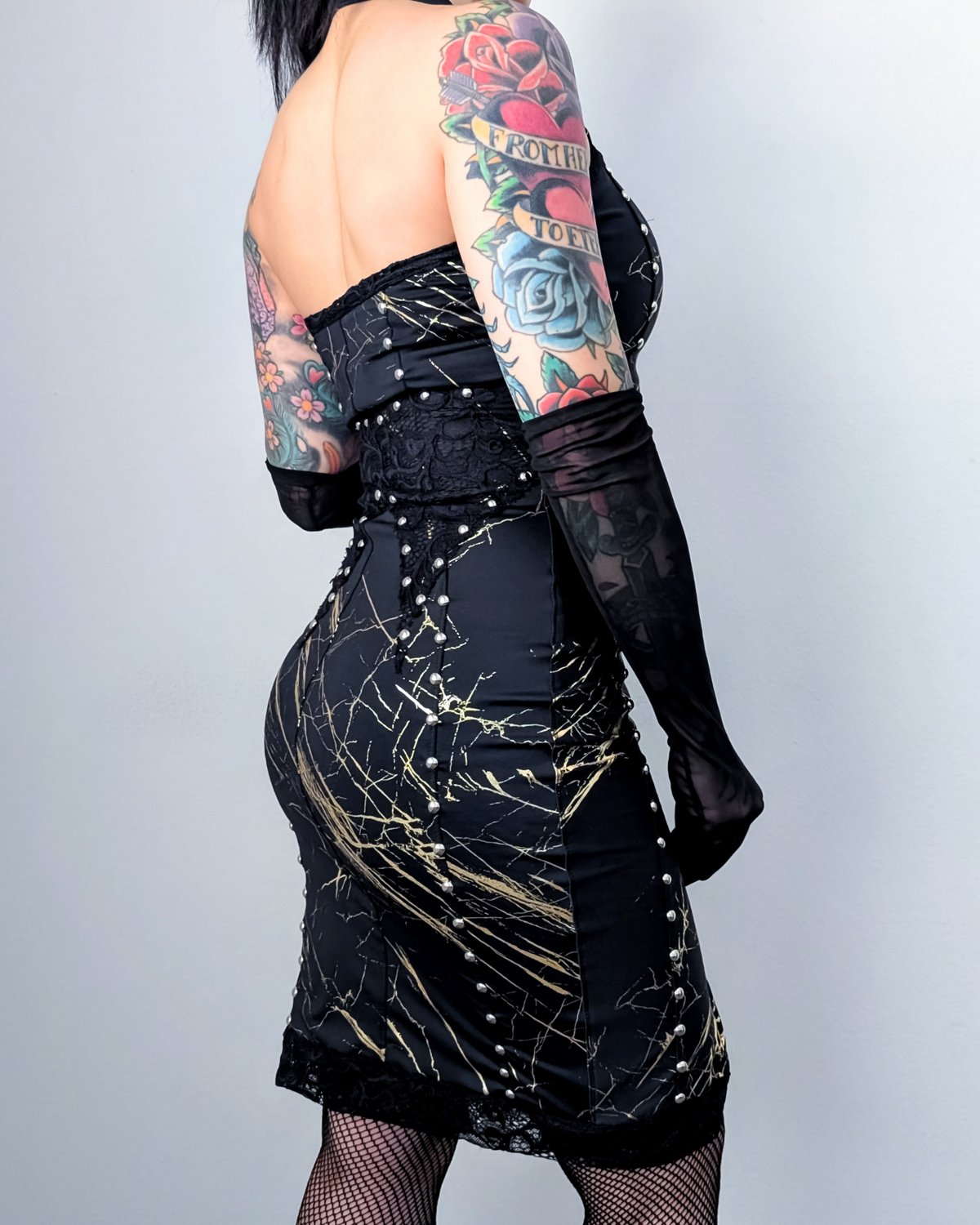 🔥20% OFF🔥 Liquid Marble Bodycon Laceup Dress