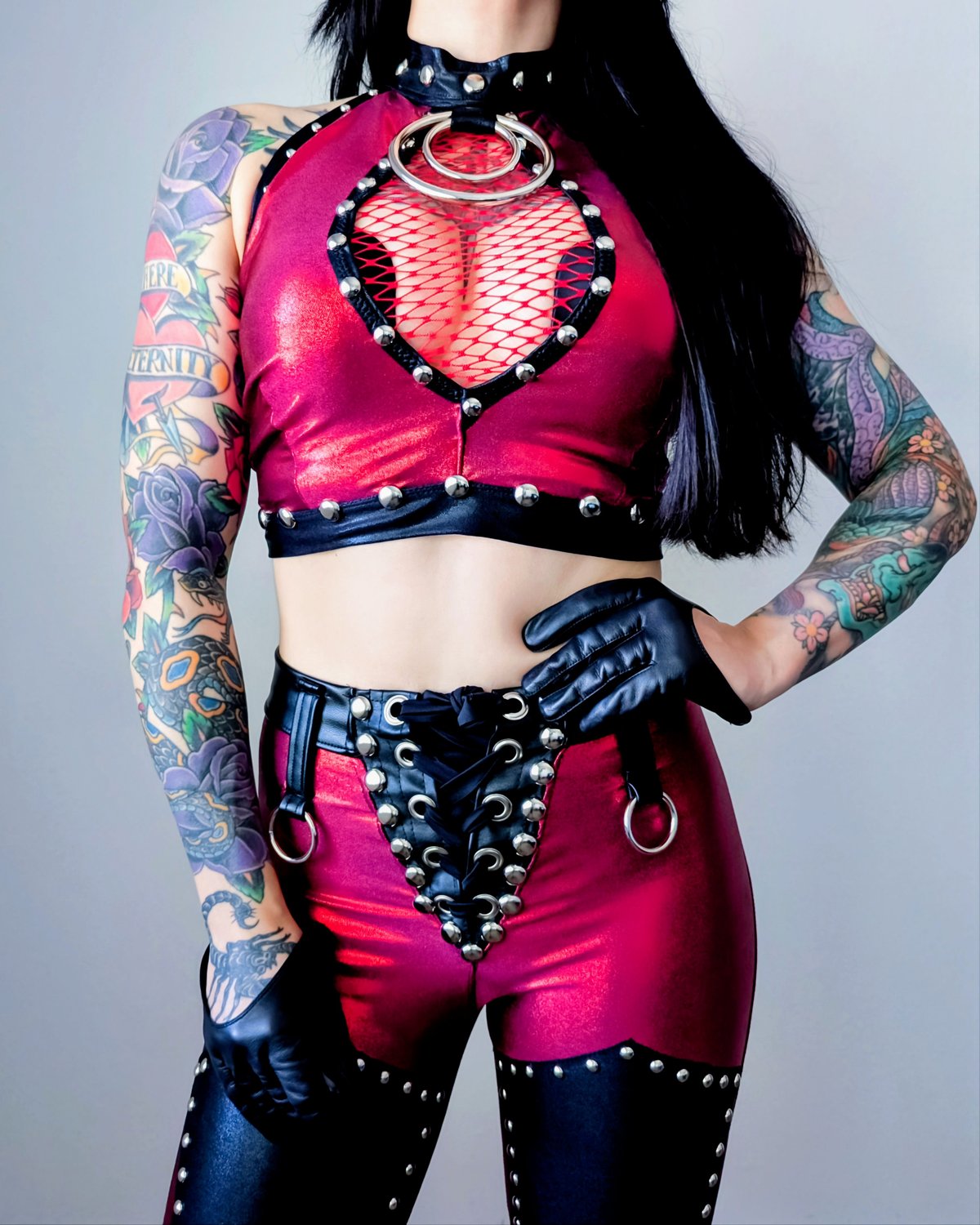 Volcano Red Chyna Top