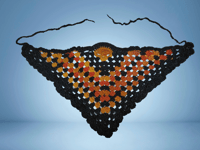 Vintage Halloween Death’s-Head Moth Crochet Bandana