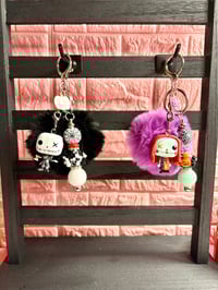 Image 1 of 🎃 Limited Edition Nightmare Before Christmas Patchwork Keychains Set 🎃