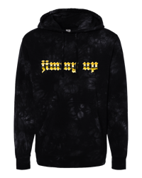 Image 2 of 24k Gold Slogan Kanji Split Tie-Dye Hoodie (Limit: 50)