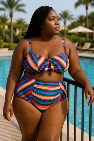 Image of Sunset Stripes Two-Piece Swimsuit