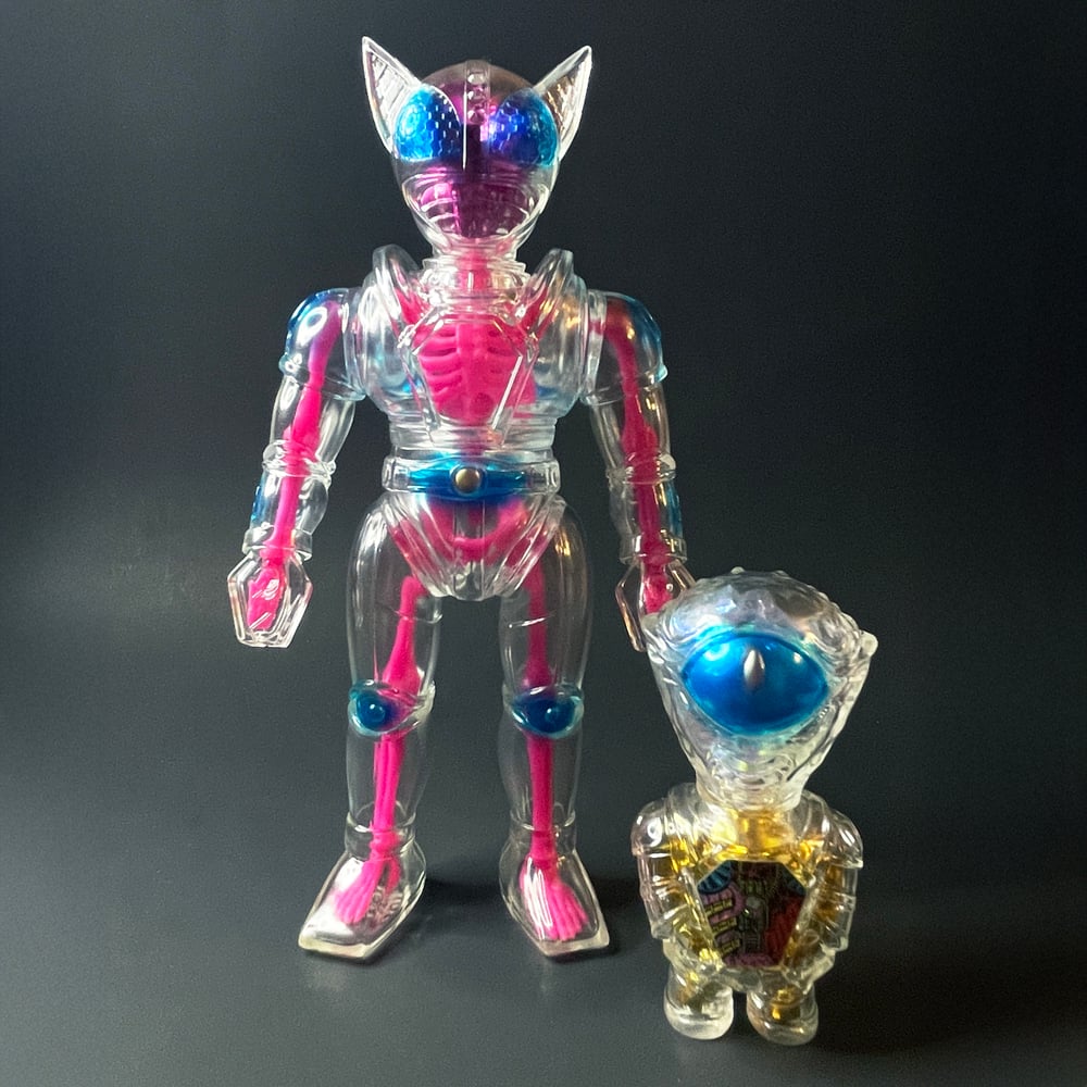 Image of 1/1  SkullRizer & Chibinaut Set of 2 Sofubi (Pink)