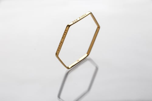 Image of · VENEZIA · gold plated silver haxagon bracelet