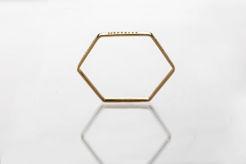 Image of · VENEZIA · gold plated silver haxagon bracelet