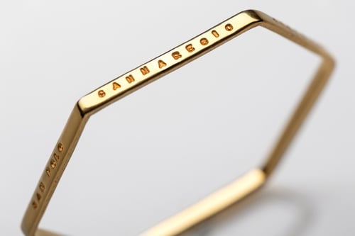 Image of · VENEZIA · gold plated silver haxagon bracelet