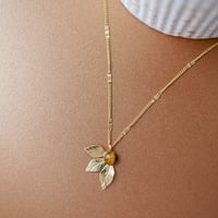 Image 1 of Collier ISADORA - Brun doré - Or/Argent