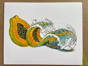 Image of Papaya Wave Laserprint 8”x10”