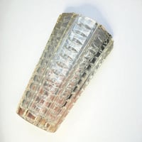 Image 4 of Vase Art Déco vintage en verre moulé géométrique – Années 40