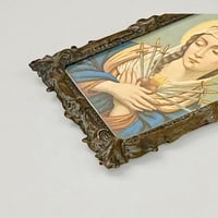Image 4 of Cadre miniature de la Vierge Marie lithographie polychrome XIXe