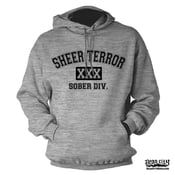 Image of SHEER TERROR "Sober Div." Heather Gray Hoodie