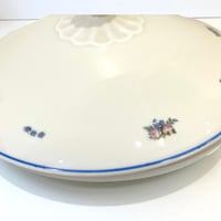 Image 6 of Soupière ancienne en faïence ivoire er motif floral - années 40