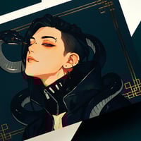 Image 4 of Marcin PRINT - Year of the snake - with gold foil