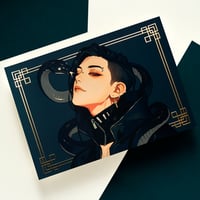 Image 1 of Marcin PRINT - Year of the snake - with gold foil